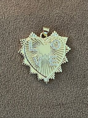 Gold Plated Heart Radiant Pendant Necklace - Women Jewelry